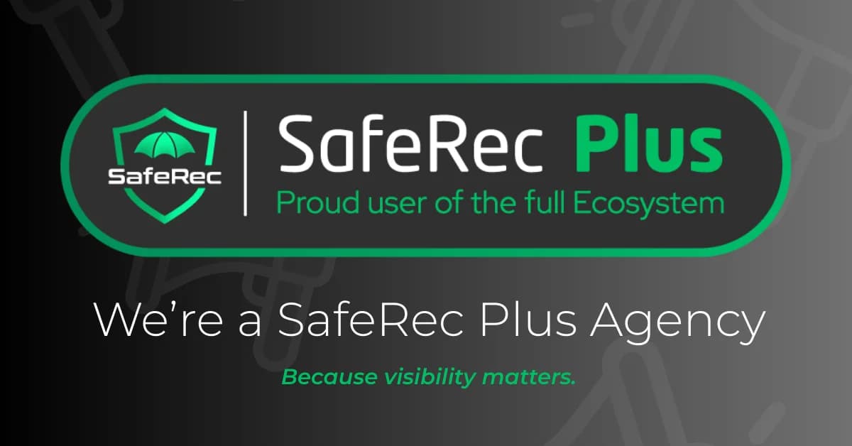 We're a SafeRec Plus agency — because visibility matters